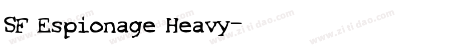 SF Espionage Heavy字体转换